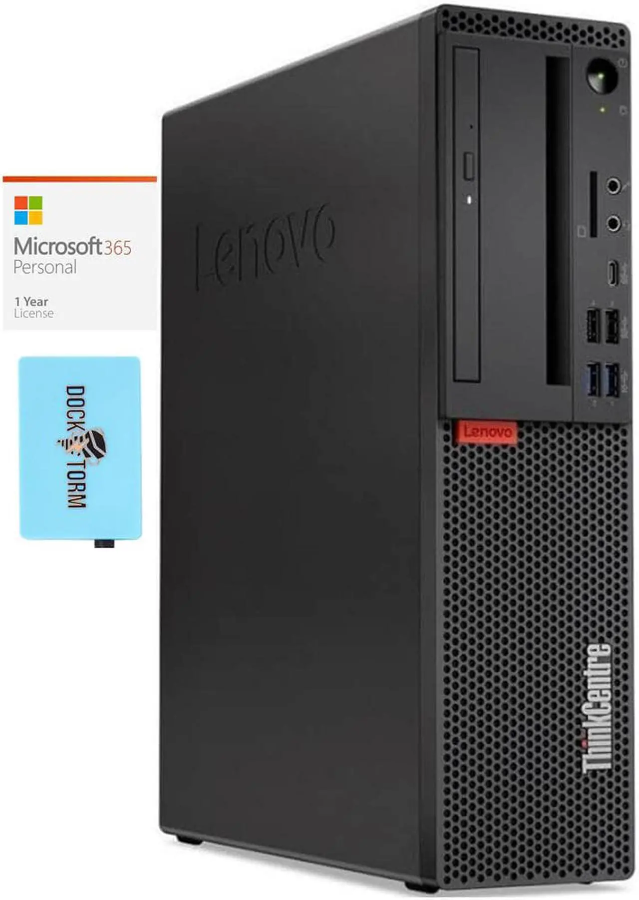Main image of Lenovo ThinkCentre M920s SFF  Business Mini Desktop (Intel i5-9400 6-Core, Intel UHD 630, 32GB RAM, 1TB HDD (3.5), USB 3.2, Display Port, Win 10 Pro) with Microsoft 365 Personal , Dockztorm Hub