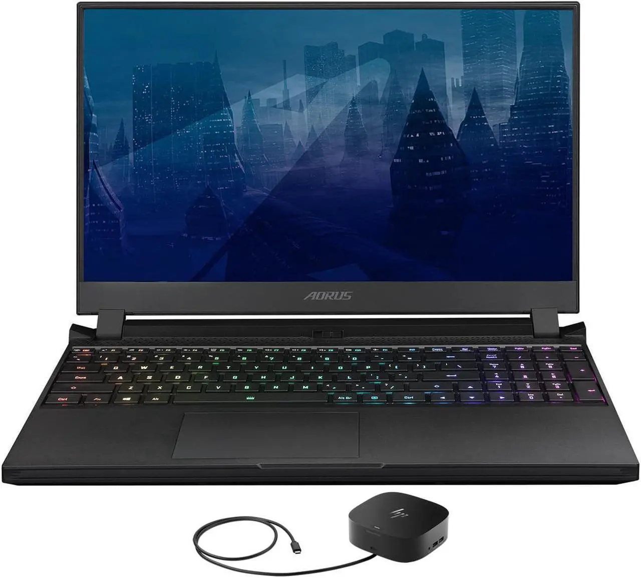 Main image of Gigabyte AORUS 15P Gaming & Entertainment Laptop (Intel i7-11800H 8-Core, 15.6" 300Hz Full HD (1920x1080), NVIDIA RTX 3070, 16GB RAM, 1TB SSD, Backlit KB, Wifi, Win 10 Home) with G2 Universal Dock