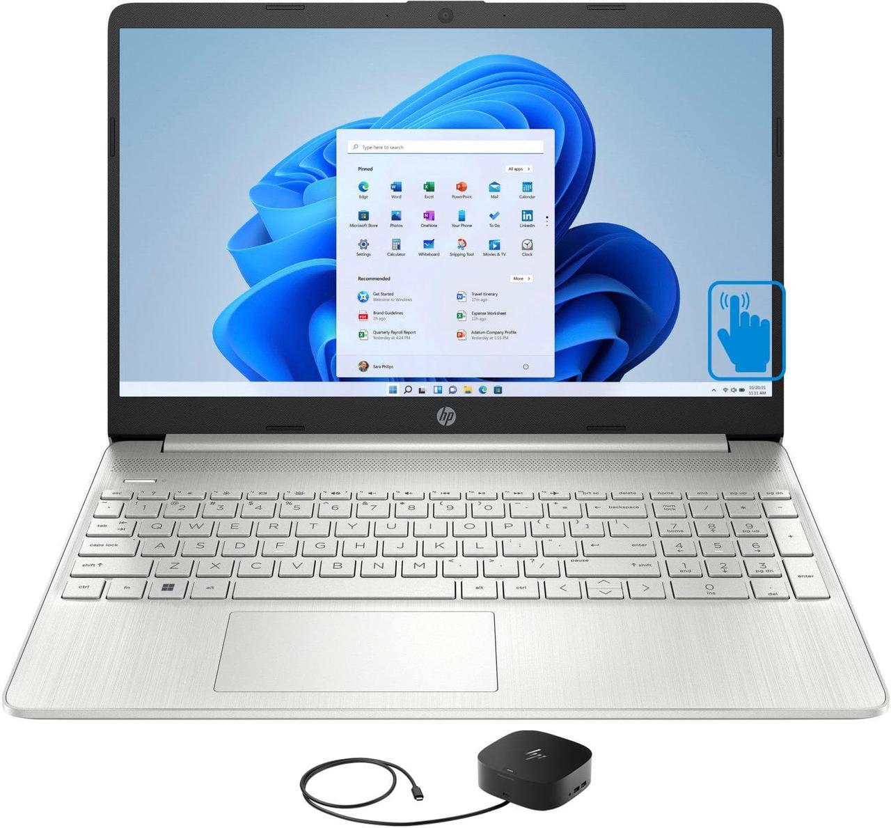 Main image of HP 15t-dy500-15TDY Home & Business Laptop (Intel i7-1260P 12-Core, 15.6" 60Hz Touch Full HD (1920x1080), Intel Iris Xe, 16GB RAM, 4TB PCIe SSD, Backlit KB, Win 11 Home) with G2 Universal Dock