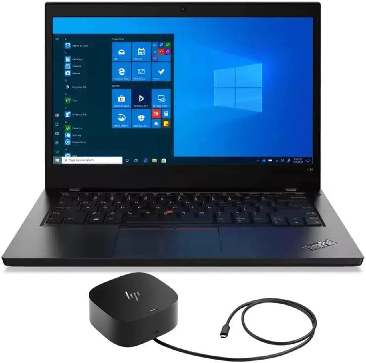 Main image of Lenovo ThinkPad L14 Gen 2 Home & Business Laptop (Intel i7-1165G7 4-Core, 14.0" 60Hz Touch Full HD (1920x1080), Intel Iris Xe, 32GB RAM, 2TB PCIe SSD, Win 10 Pro) with G5 Essential Dock