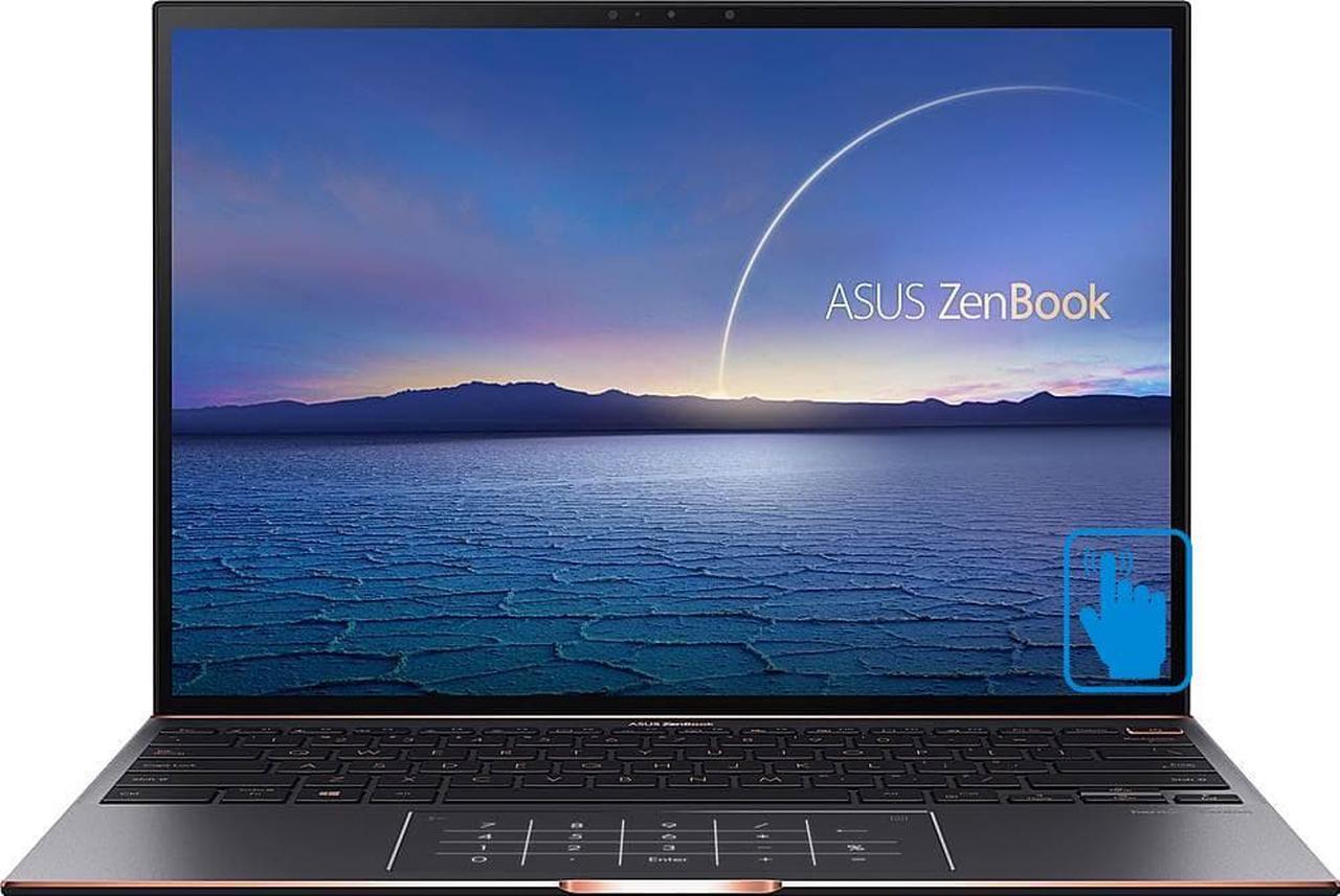Main image of ASUS ZenBook S Business Laptop 13.9" Touchscreen 3.3K (Intel i7-1165G7 2.80GHz, Intel Iris Xe, 16GB RAM, 2TB PCIe SSD, Backlit KB, 2 Thunderbolt 4, WiFi 6, Bluetooth 5.2, Win 10 Pro)