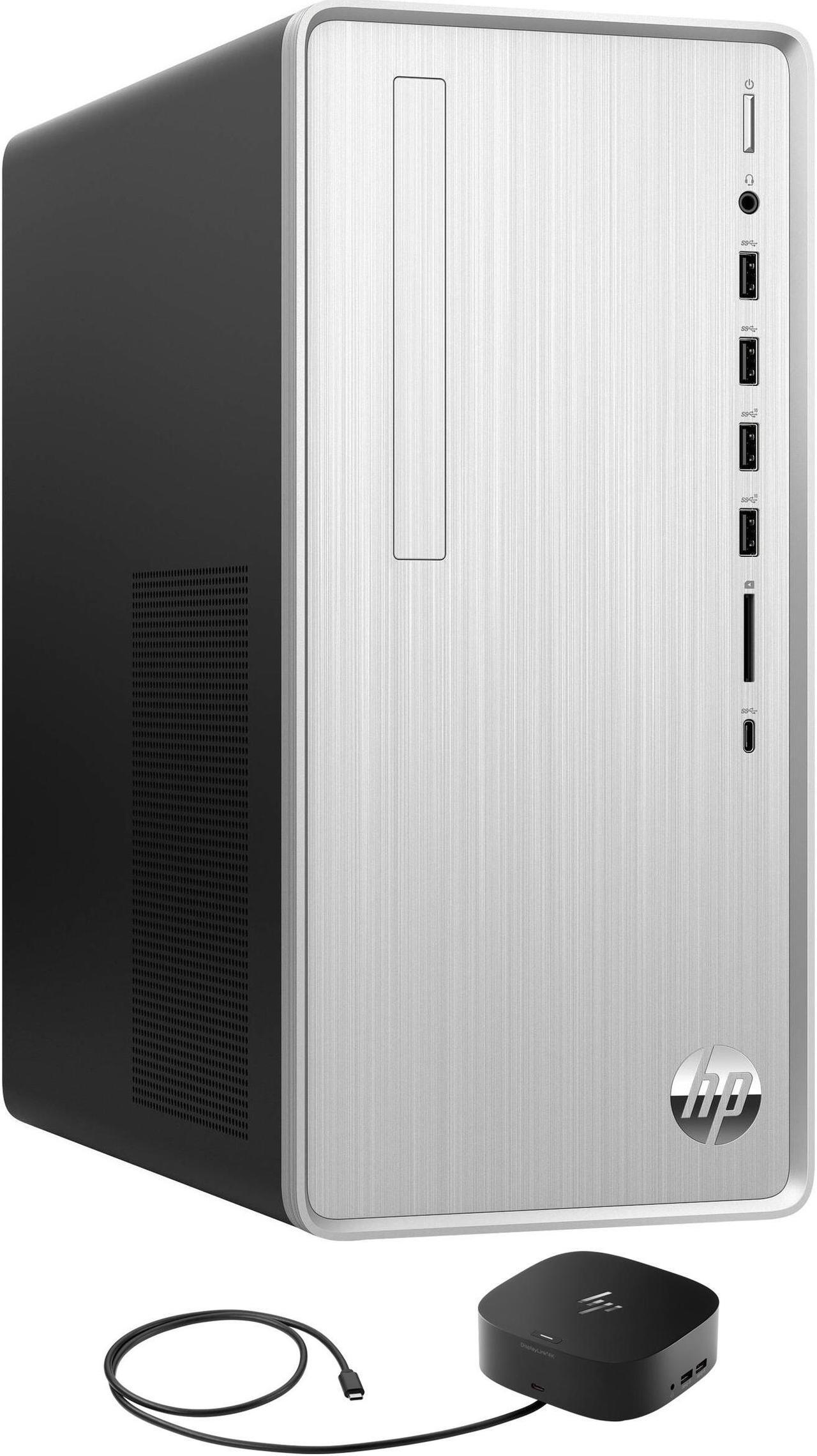 Main image of HP Pavilion TP01 Home & Business Desktop (AMD Ryzen 5 5600G 6-Core, AMD Radeon, 64GB RAM, 4TB PCIe SSD, Wifi, USB 3.2, HDMI, Bluetooth, SD Card, Win 10 Pro) with G2 Universal Dock