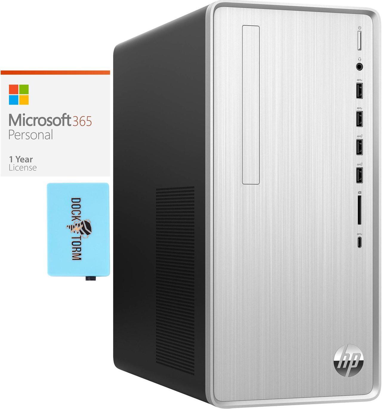 Main image of HP Pavilion TP01 Home & Business Desktop (AMD Ryzen 5 5600G 6-Core, AMD Radeon, 32GB RAM, 4TB PCIe SSD, Wifi, USB 3.2, HDMI, Bluetooth, Win 10 Pro) with Microsoft 365 Personal , Dockztorm Hub
