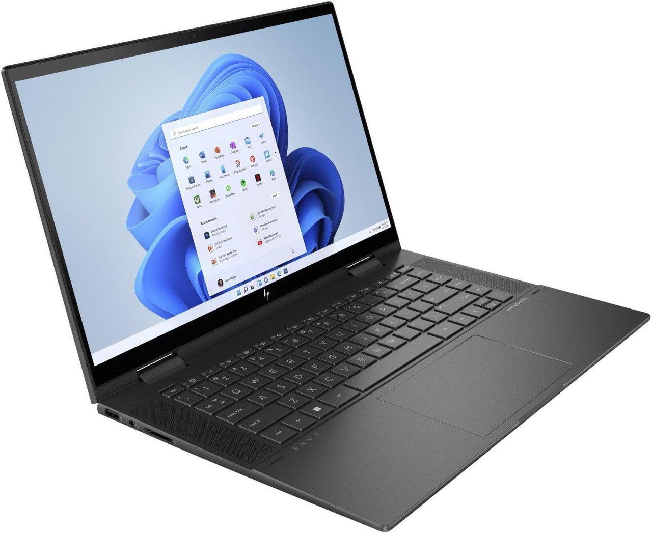 Alt view image 2 of 7 - HP Envy x360  2-in-1 Laptop 15.6" Touchscreen FHD OLED Display (AMD Ryzen 7 5825U 8-Core, AMD Radeon, 64GB RAM, 1TB PCIe SSD, Backlit KYB, WiFi 6, SDXC Reader, Win 10 Pro)