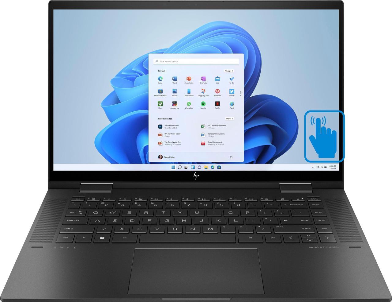 Main image of HP Envy x360  2-in-1 Laptop 15.6" Touchscreen FHD OLED Display (AMD Ryzen 7 5825U 8-Core, AMD Radeon, 64GB RAM, 1TB PCIe SSD, Backlit KYB, WiFi 6, SDXC Reader, Win 10 Pro)