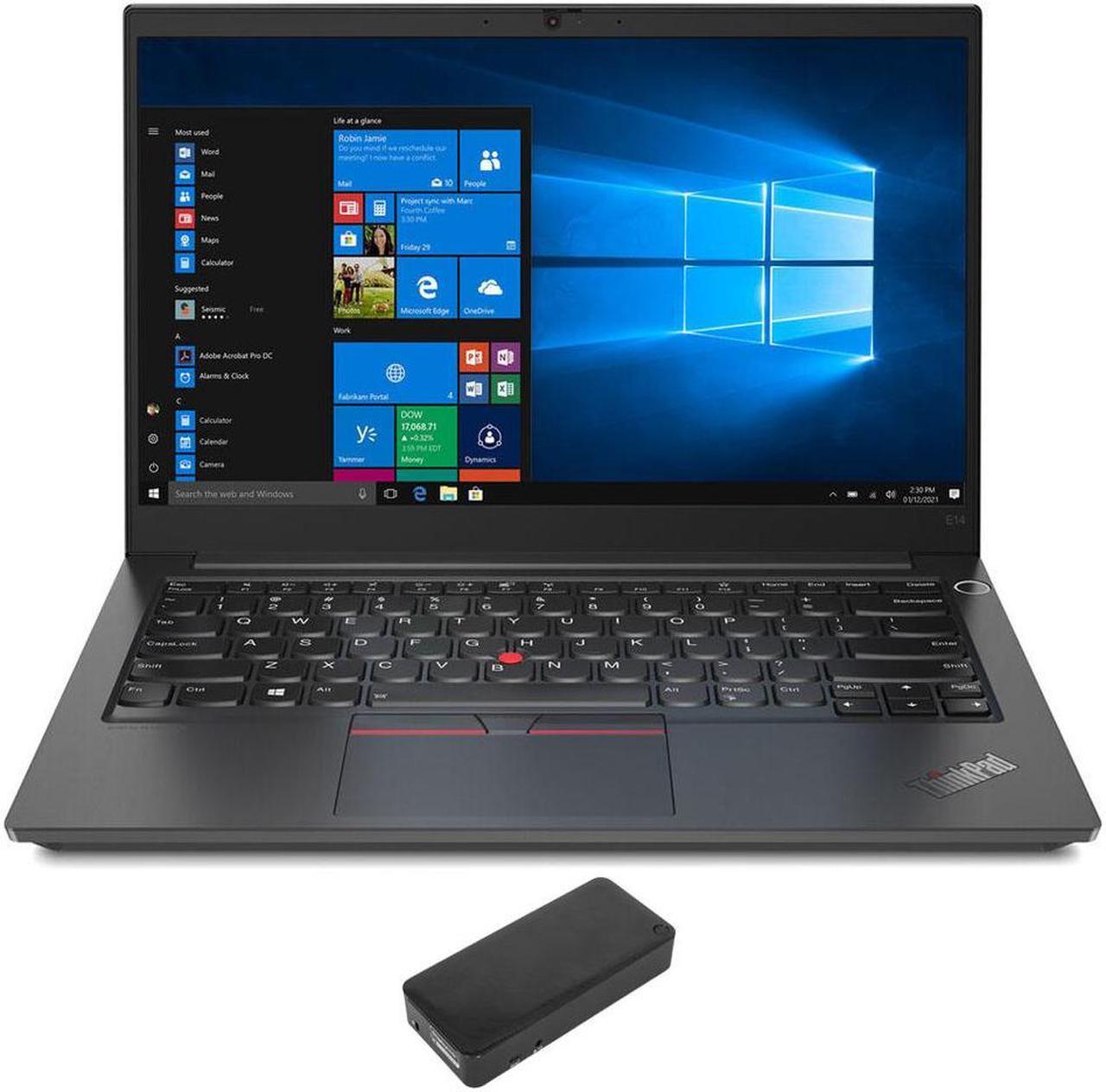 Main image of Lenovo ThinkPad E14 Gen 3 Home & Business Laptop (AMD Ryzen 7 5700U 8-Core, 14.0" 60Hz Full HD (1920x1080), AMD Radeon, 16GB RAM, 1TB PCIe SSD, Wifi, USB 3.2, HDMI, Win 10 Pro) with DV4K Dock