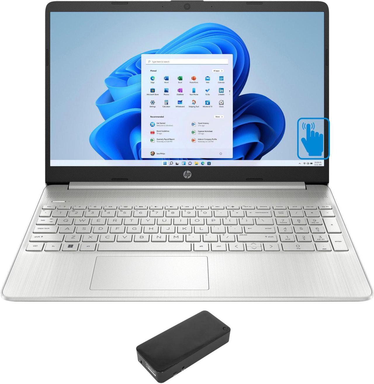 Main image of HP 15t-dy500-15TDY Home & Business Laptop (Intel i7-1260P 12-Core, 15.6" 60Hz Touch Full HD (1920x1080), Intel Iris Xe, 16GB RAM, 8TB PCIe SSD, Backlit KB, Wifi, Win 11 Home) with DV4K Dock