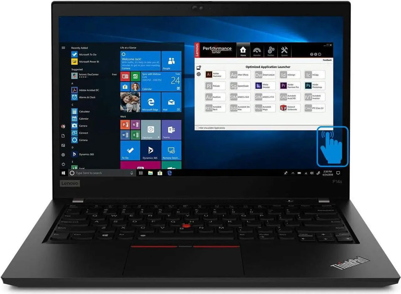 Main image of Lenovo ThinkPad P14s Gen 1 Workstation Laptop (AMD Ryzen 7 PRO 4750U 8-Core, 16GB RAM, 2TB PCIe SSD, AMD Radeon PRO, 14.0" 60 Hz Touch Full HD (1920x1080), Wifi, Bluetooth, Win 11 Pro) Refurbished