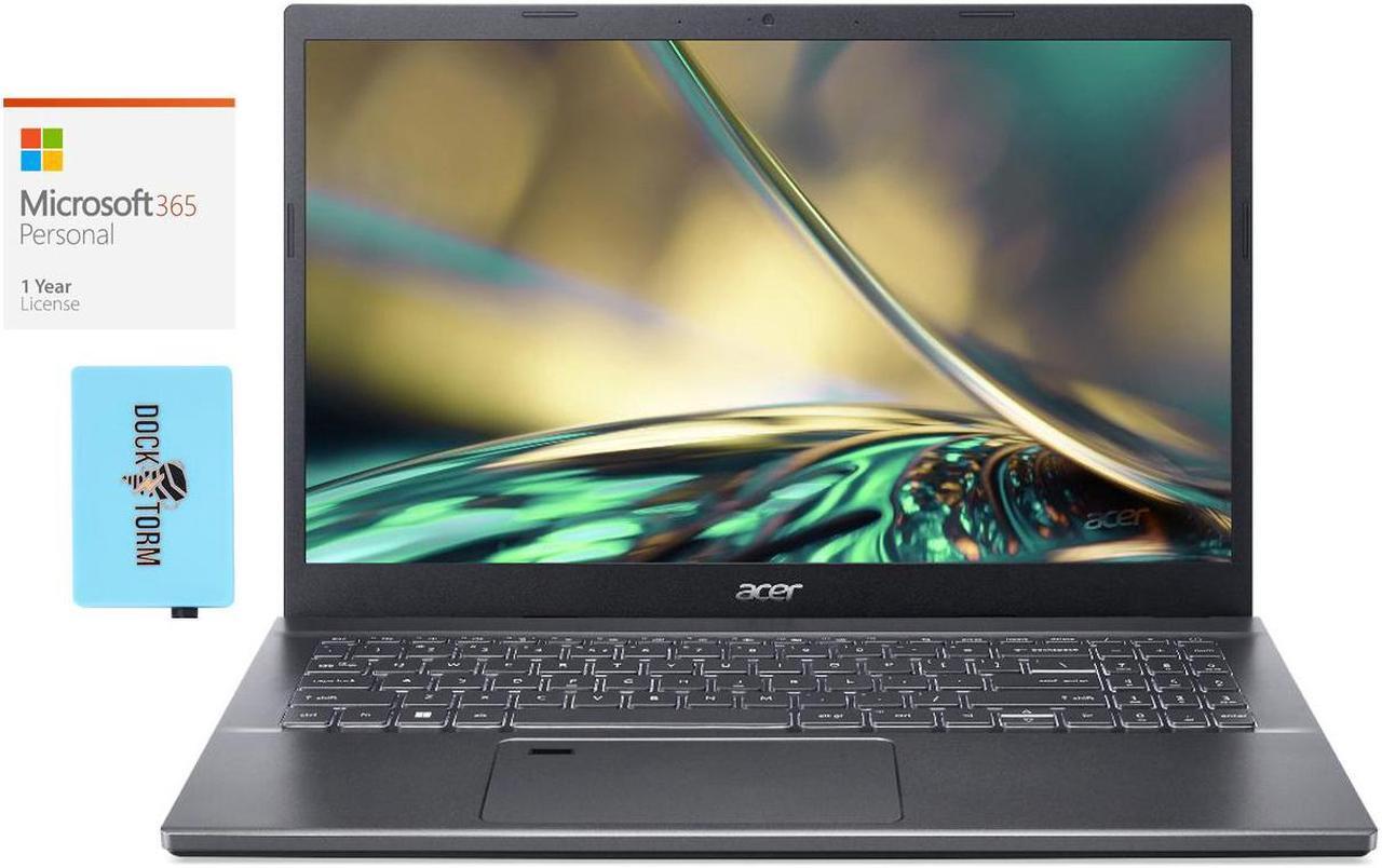 Main image of Acer Aspire 5 A515-57 Home & Business Laptop (Intel i7-1255U 10-Core, 15.6" 60 Hz Full HD (1920x1080), Intel Iris Xe, 16GB RAM, Win 10 Pro) with Microsoft 365 Personal , Dockztorm Hub