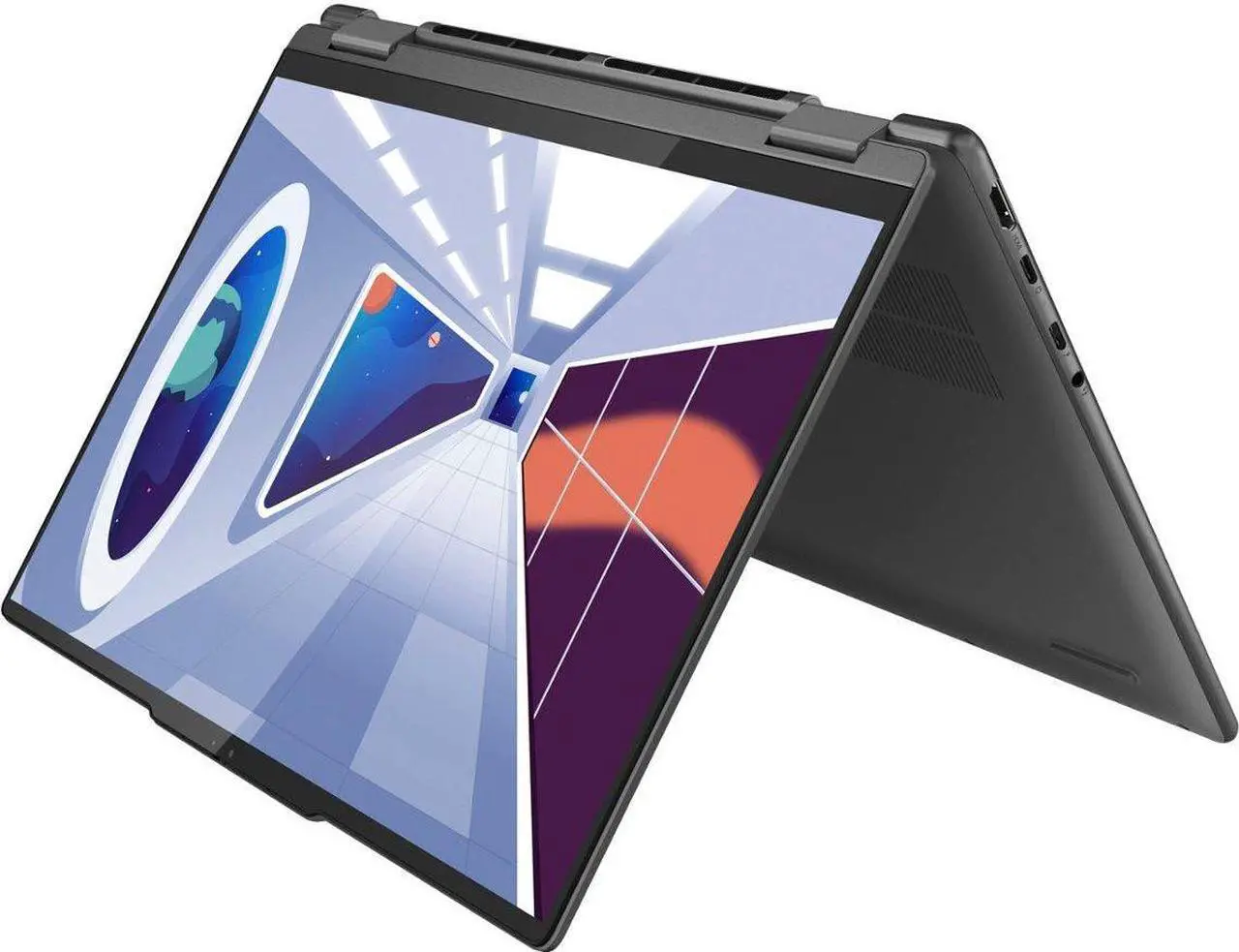 Alt view image 3 of 7 - Lenovo Yoga 7i Home & Business 2-in-1 Laptop (Intel i7-1355U 10-Core, 16GB LPDDR5 5200MHz RAM, 512GB M.2 2242 PCIe SSD, Intel Iris Xe, 14.0" 60 Hz Touch 2240x1400, Win 10 Pro) Refurbished