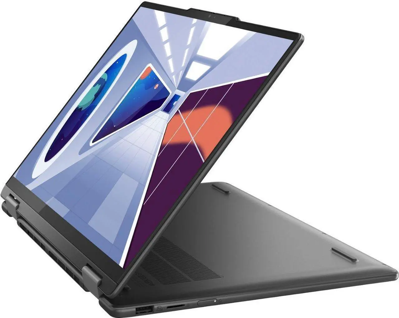 Alt view image 4 of 7 - Lenovo Yoga 7i Home & Business 2-in-1 Laptop (Intel i7-1355U 10-Core, 16GB LPDDR5 5200MHz RAM, 512GB M.2 2242 PCIe SSD, Intel Iris Xe, 14.0" 60 Hz Touch 2240x1400, Win 10 Pro) Refurbished