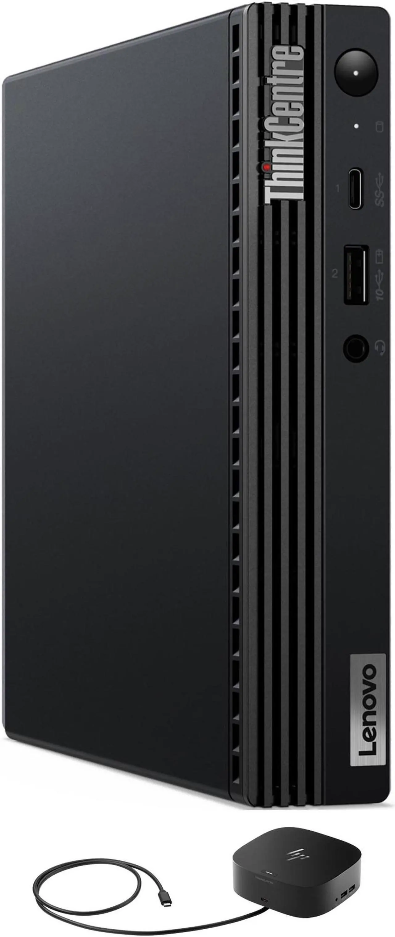 Main image of Lenovo ThinkCentre M70q Tiny Home & Business Mini Desktop (Intel i3-10105T 4-Core, Intel UHD 630, 32GB RAM, 512GB PCIe SSD + 1TB HDD (2.5), Wifi, USB 3.2, HDMI, Win 10 Home) with G2 Universal Dock