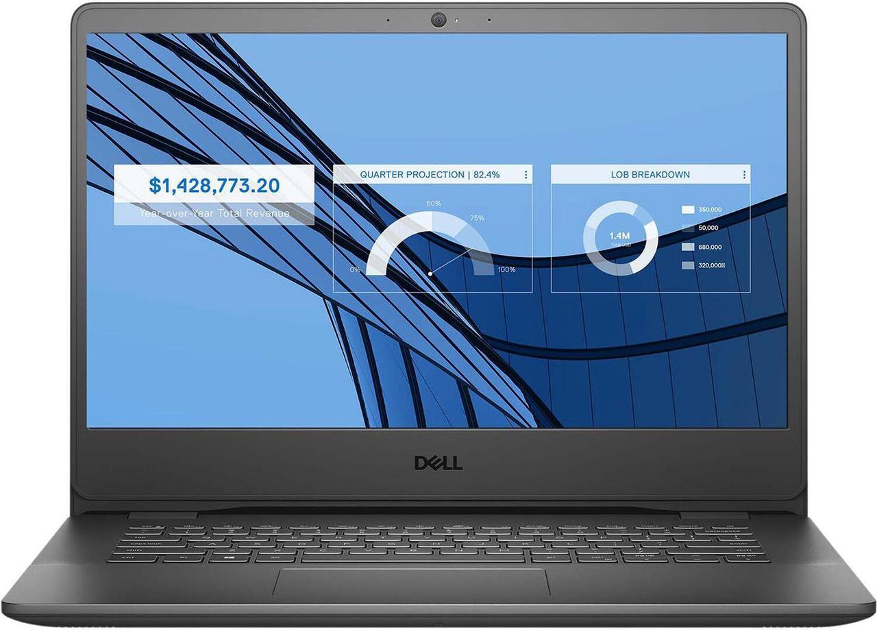 Main image of Dell Vostro 3400 14.0" HD Business Laptop (4-Core Intel i5-1135G7, 8GB RAM, 128GB PCIe SSD + 2TB  HDD, NVIDIA GeForce MX330, Backlit KB, AC WiFi, Bluetooth, Webcam, SD Reader, USB 3.1, Win 11 Home)