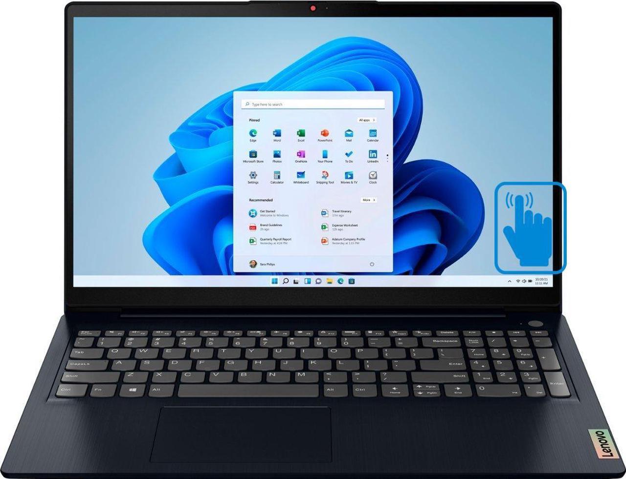 Main image of Lenovo IdeaPad 3i 15.6" Touchscreen IPS FHD Abyss Blue Laptop (Intel i5-1155G7, 8GB RAM, 1TB PCIe SSD, Intel Iris Xe, WiFi 6, Bluetooth 5.2, SD Reader, Webcam, Win 11 Home S-Mode)