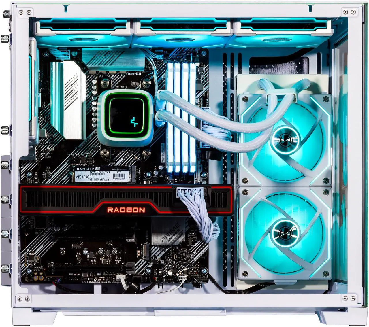 Alt view image 5 of 7 - Velztorm Minty Frog Custom Built Gaming Desktop PC (AMD Ryzen 7 5700X 8-Core, 64GB RAM, 2TB PCIe SSD + 2TB HDD (3.5), Radeon RX 6900 XT, Wifi, Bluetooth, HDMI, USB 3.2, Display Port, Win 11 Home)