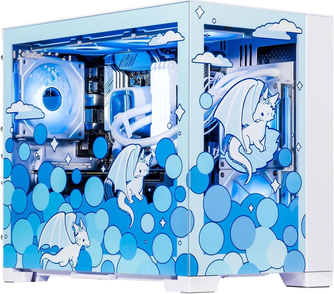 Main image of Velztorm Frosty Dragon Blue Limited Edition Gaming PC (AMD Ryzen 7 5700X 8-Core, 32GB DDR4, 2TB PCIe SSD + 2TB  HDD, GeForce RTX 3070, WiFi 5, BT 5, Liquid Cooled 240mm, 850W, Win 11 Pro)