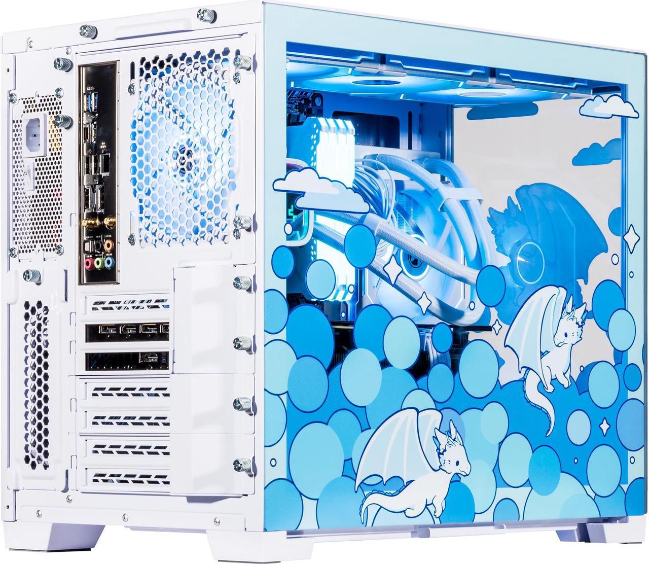 Alt view image 6 of 7 - Velztorm Frosty Dragon Blue Limited Edition Gaming PC (AMD Ryzen 7 5700X 8-Core, 32GB DDR4, 2TB PCIe SSD + 2TB  HDD, GeForce RTX 3070, WiFi 5, BT 5, Liquid Cooled 240mm, 850W, Win 11 Pro)