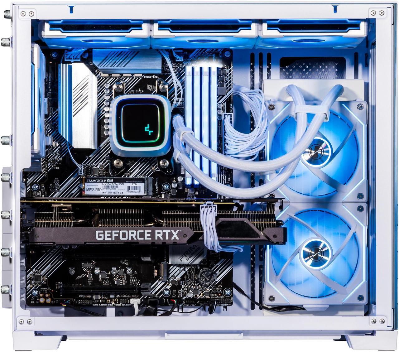 Alt view image 5 of 7 - Velztorm Frosty Dragon Blue Limited Edition Gaming PC (AMD Ryzen 7 5700X 8-Core, 32GB DDR4, 2TB PCIe SSD + 2TB  HDD, GeForce RTX 3070, WiFi 5, BT 5, Liquid Cooled 240mm, 850W, Win 11 Pro)