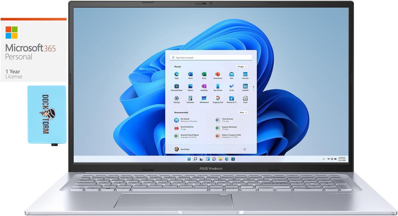 Main image of ASUS Vivobook 17X Home & Business Laptop (Intel i9-13900H 14-Core, 17.3" 60 Hz Full HD (1920x1080), Intel Iris Xe, 24GB RAM, 1TB PCIe SSD, Win 11 Pro) with Microsoft 365 Personal , Dockztorm Hub