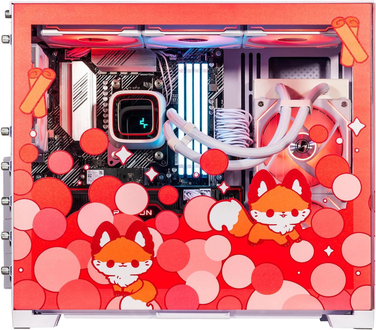 Alt view image 3 of 7 - Velztorm Cinnamon Fox Custom Built Gaming Desktop PC (AMD Ryzen 7 5700X, Radeon RX 9070 XT, 128GB DDR4, 4TB PCIe SSD + 6TB HDD, RGB Fans, 240mm AIO, 850W PSU, WiFi 5, Bluetooth 5.0, RJ-45, Win 10 Pro)