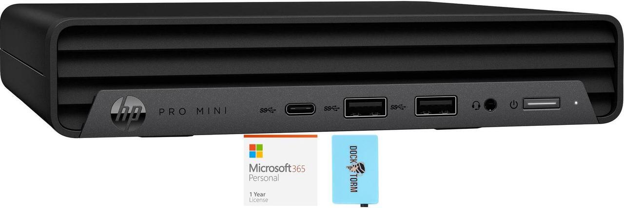 Main image of HP Pro Mini 400 G9 Home & Business Mini Desktop (Intel i5-12500T 6-Core, Intel UHD 770, 32GB RAM, 2TB PCIe SSD, Wifi, USB 3.2, HDMI, Win 10 Pro) with Microsoft 365 Personal , Dockztorm Hub