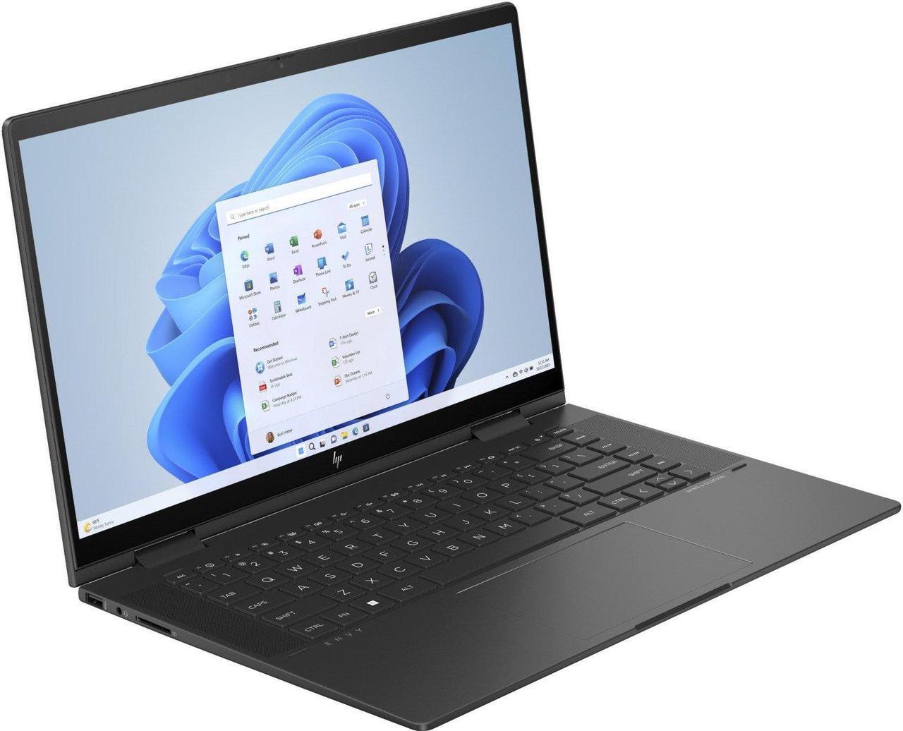Alt view image 3 of 7 - HP Envy x360 15t-fh Home & Business 2-in-1 Laptop (AMD Ryzen 7 7730U 8-Core, 15.6" 60 Hz Touch Full HD (1920x1080), AMD Radeon, 16GB RAM, 2TB PCIe SSD, Backlit KB, Win 11 Home) with 1680D Backpack