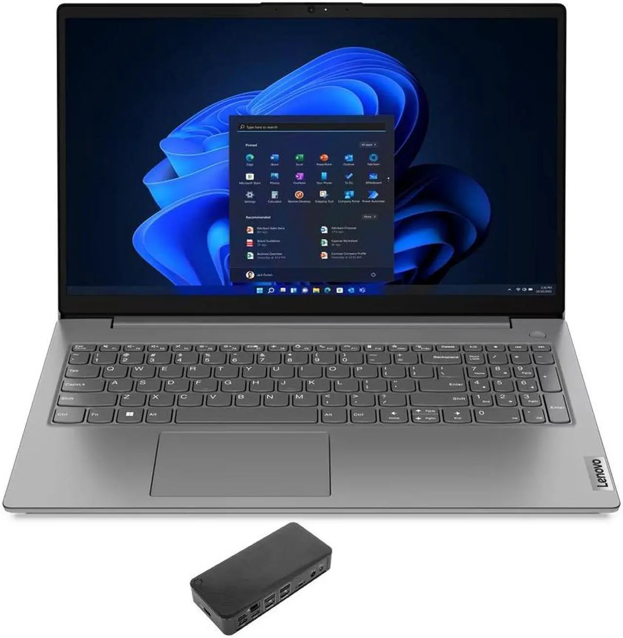 Main image of Lenovo V15 G3 Home & Business Laptop (Intel i5-1235U 10-Core, 15.6" 60 Hz Full HD (1920x1080), Intel UHD, 40GB RAM, 512GB PCIe SSD, Wifi, Webcam, Bluetooth, Win 10 Pro) with USB-C Dock