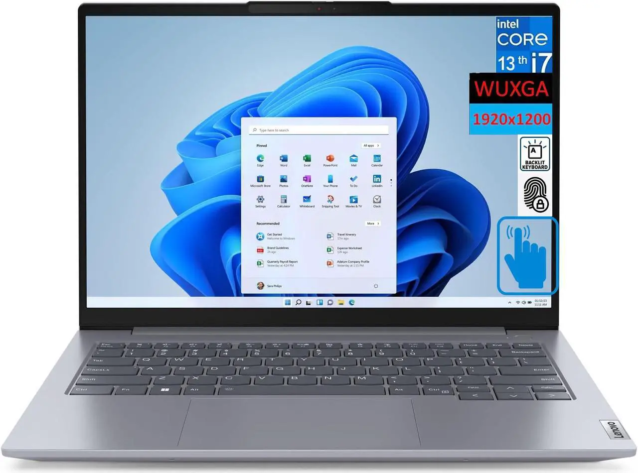 Main image of Lenovo ThinkBook 14 Gen 6 Home & Business Laptop (Intel i7-1355U 10-Core, 16GB DDR5 5200MHz RAM, 512GB PCIe SSD, Intel Iris Xe, 14.0" 60 Hz Touch Wide UXGA (1920x1200), Win 10 Pro) Refurbished