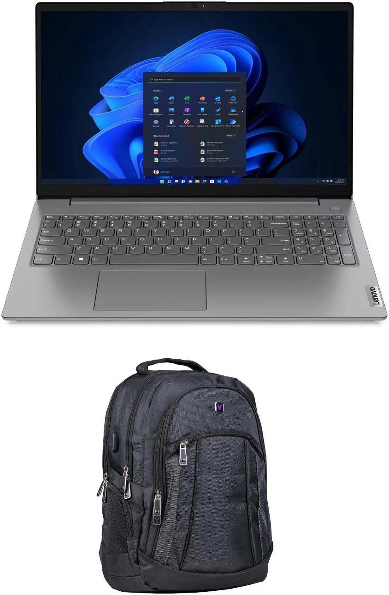 Main image of Lenovo V15 G3 Home & Business Laptop (Intel i5-1235U 10-Core, 15.6" 60 Hz Full HD (1920x1080), Intel UHD, 24GB RAM, 2TB PCIe SSD, Wifi, Webcam, Bluetooth, Win 10 Home) with 1680D Backpack