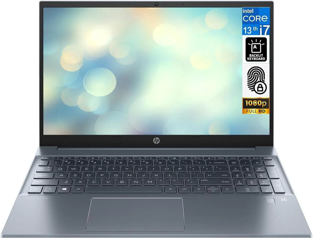 Main image of HP Pavilion Business Laptop 15.6" FHD Display (Intel i7-1355U, 32GB DDR4, 1TB PCIe SSD, Intel Iris Xe, Backlit KB, Fingerprint, WiFi 6, Webcam, Bluetooth 5.3, Win 11 Pro) (Renewed)