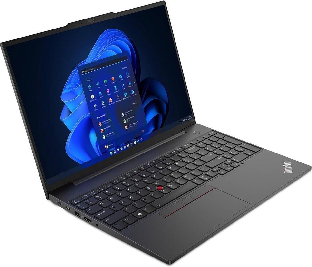 Alt view image 2 of 6 - Lenovo ThinkPad E16 Gen 1 Home & Business Laptop (Intel i7-1355U 10-Core, 16.0" 60 Hz Wide UXGA (1920x1200), Intel Iris Xe, 40GB RAM, 1TB M.2 2242 PCIe SSD, Win 11 Pro) with Premium Backpack