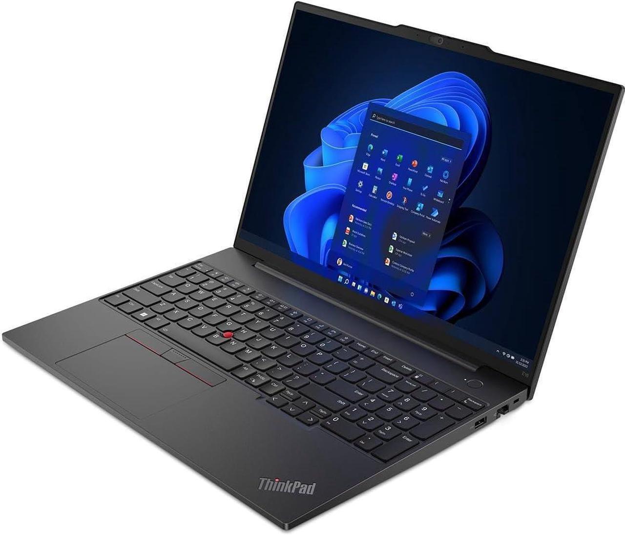 Alt view image 3 of 6 - Lenovo ThinkPad E16 Gen 1 Home & Business Laptop (Intel i7-1355U 10-Core, 16.0" 60 Hz Wide UXGA (1920x1200), Intel Iris Xe, 40GB RAM, 1TB M.2 2242 PCIe SSD, Win 11 Pro) with Premium Backpack