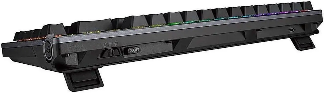 Alt view image 7 of 7 - ASUS ROG Azoth 75% TKL Bluetooth and RF Wireless Red Switch Mechanical Gaming Keyboard, Bundle with ROG Keris Mouse, Gasket-Mount, Three-Layer Dampening, Hot-Swappable Switches, Gunmetal Color