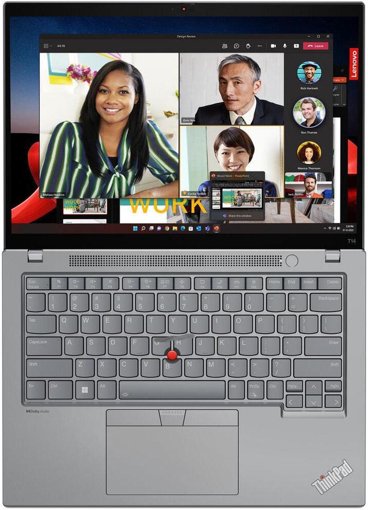 Alt view image 3 of 7 - Lenovo ThinkPad T14 Gen 4 Home & Business Laptop (Intel i7-1355U 10-Core, 14.0" 60 Hz Touch Wide UXGA (1920x1200), Intel UHD, 16GB DDR5 5200MHz RAM, 512GB SSD, Win 11 Pro) with Premium Backpack