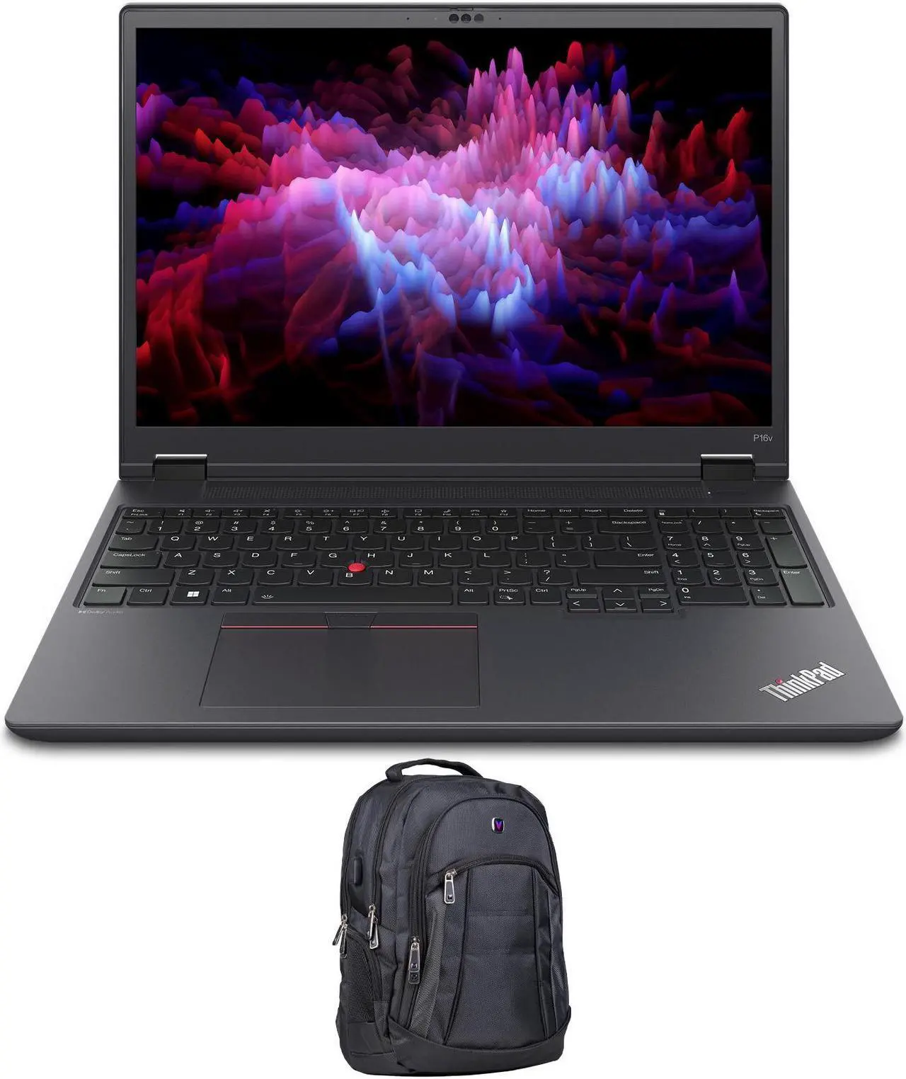 Main image of Lenovo ThinkPad P16v Gen 1 Home & Business Laptop (AMD Ryzen 9 PRO 7940HS 8-Core, 16.0" 60 Hz Wide UXGA (1920x1200), NVIDIA RTX 2000 Ada, 16GB DDR5 5600MHz RAM, Win 11 Pro) with Premium Backpack