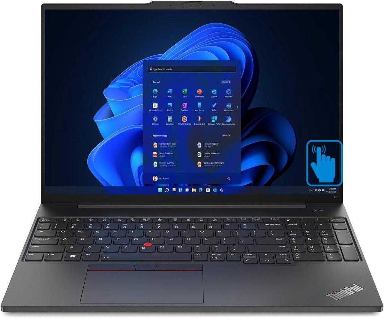 Main image of Lenovo ThinkPad E16 Gen 1 Home & Business Laptop (AMD Ryzen 5 7530U 6-Core, 16GB RAM, 1TB PCIe SSD, AMD Radeon, 16.0" 60 Hz Touch Wide UXGA (1920x1200), Fingerprint, Wifi, Bluetooth, Win 11 Pro)