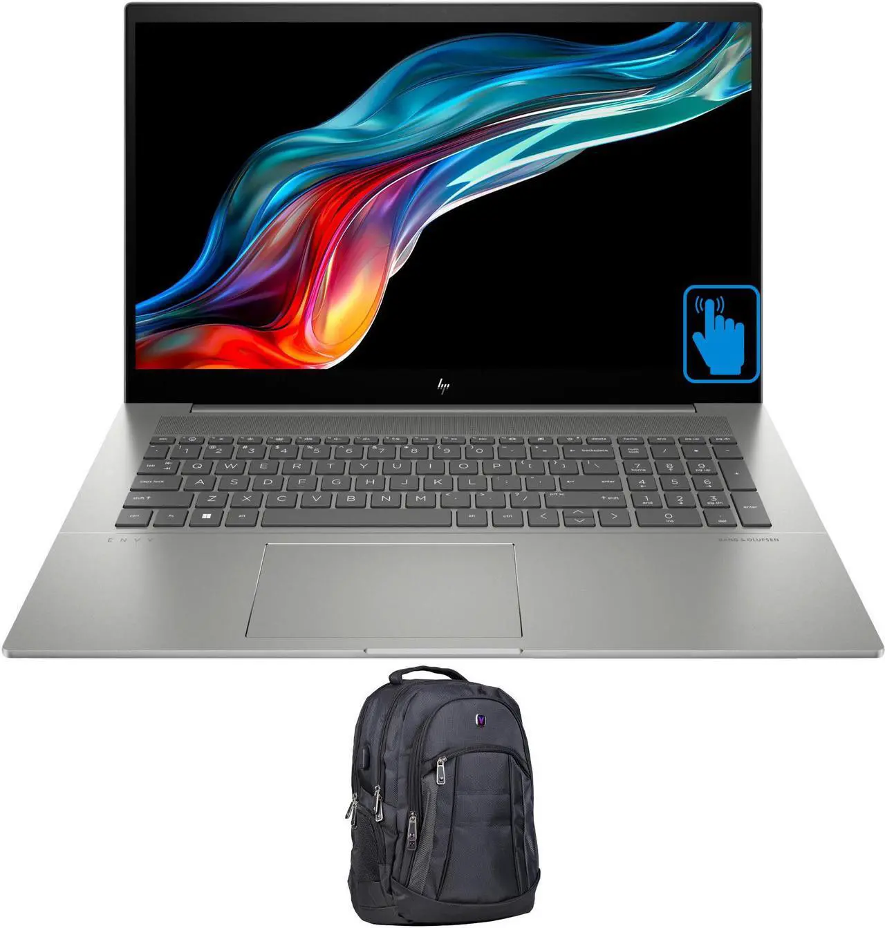 Main image of HP Envy Home & Business Laptop (Intel i7-13700H 14-Core, 17.3" 60 Hz Touch Full HD (1920x1080), Intel Iris Xe, 64GB RAM, 2TB PCIe SSD, Backlit KB, Wifi, Webcam, Win 11 Home) with Premium Backpack