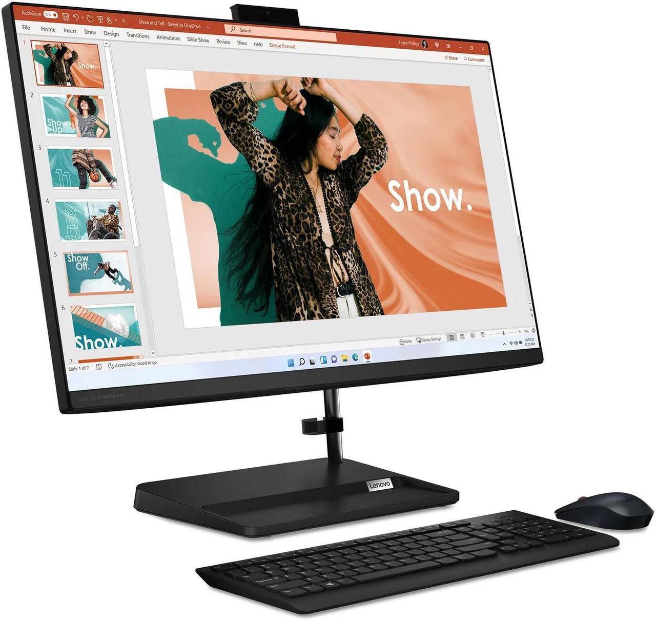 Alt view image 3 of 6 - Lenovo IdeaCentre AIO 3i Business All-in-One 27" Touchscreen IPS FHD Display (Intel i7-13620H, 64GB DDR4, 2TB PCIe SSD, Intel UHD, WiFi 6, Webcam, Bluetooth 5.2, Win 11 Home) (Renewed)
