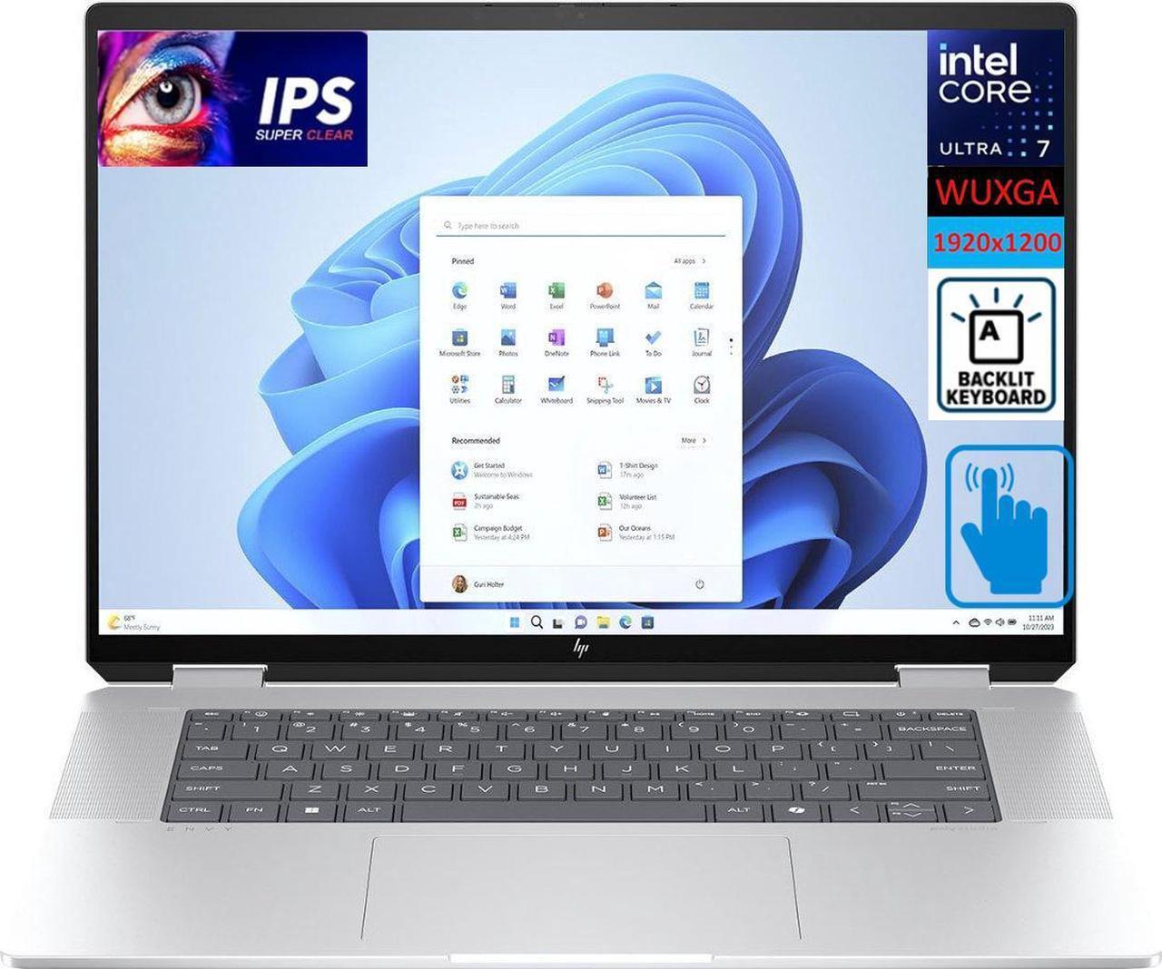 Main image of HP Envy x360 Business 2-in-1 Laptop 16.0" Touchscreen IPS WUXGA Display (Intel Core Ultra 7 155U, 16GB LPDDR5, 1TB SSD, Backlit KB, Thunderbolt 4, WiFi 6E, Webcam, Win 11 Home) (Renewed)