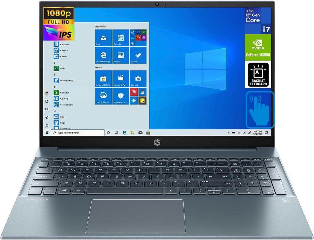 Main image of HP Pavilion 15 Business Laptop 15.6" Touchscreen IPS FHD Display (Intel i7-1355U, 64GB DDR4, 2TB PCIe SSD, NVIDIA MX550, Backlit KB, WiFi 6, HD Webcam, Bluetooth 5.2, Win 11 Home) (Renewed)