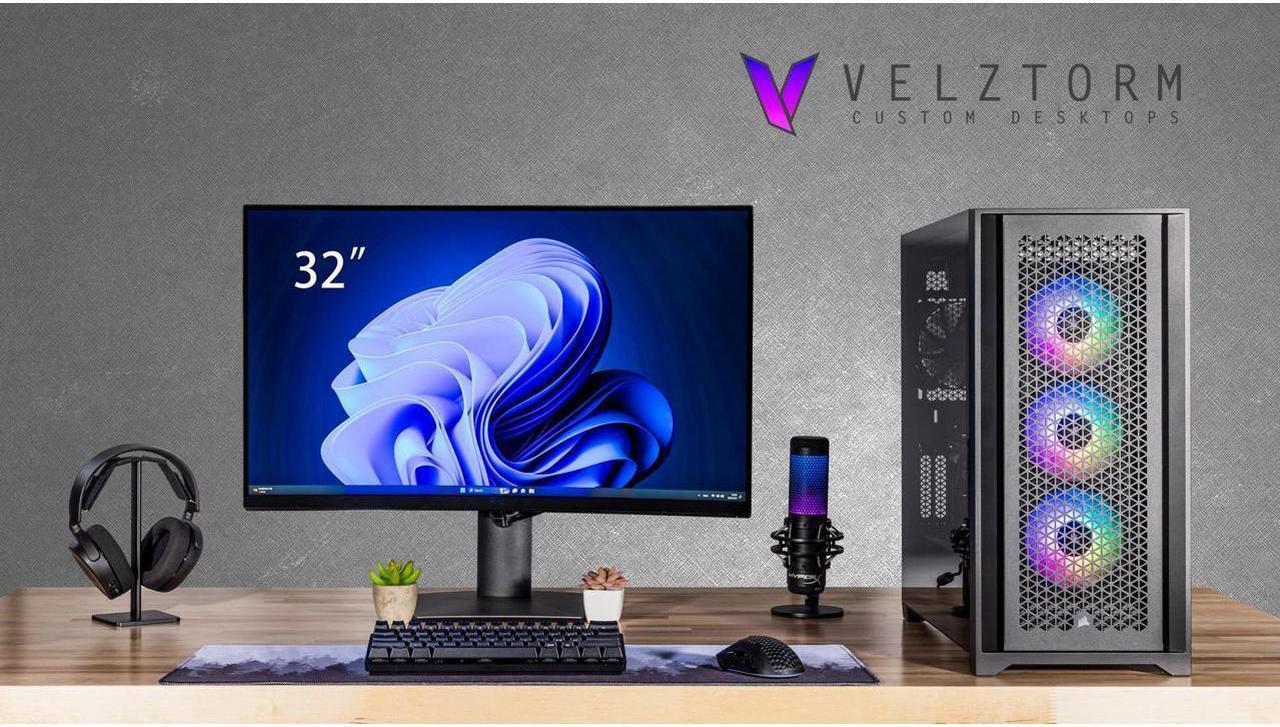 Alt view image 2 of 7 - Velztorm Aciex Gaming Desktop PC (Intel i9-14900K 24-Core, RTX 3070 8GB, 1000W PSU,64GB DDR5 4800MHz RAM, 4TB PCIe SSD + 6TB  HDD, WiFi6,BT 5.2, Win 11 Home)