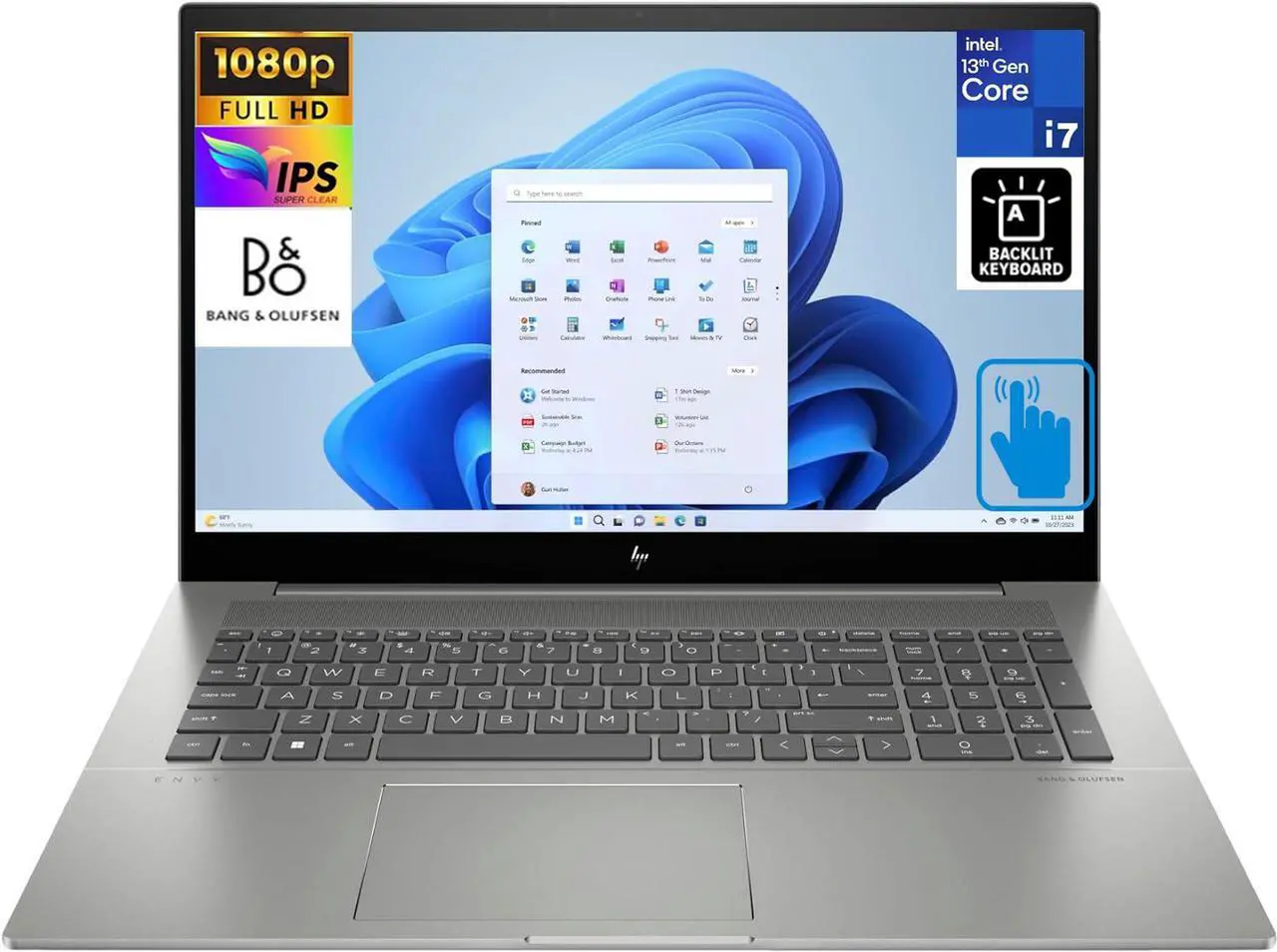 Main image of HP Envy 17-cr1045cl Business Laptop 17.3" Touchscreen IPS FHD Display (Intel i7-13700H, 16GB DDR4, 2TB PCIe SSD, Intel Iris Xe, Backlit KB, 2 Thunderbolt 4, WiFi 6E, Webcam, Win 11 Home) (Renewed)