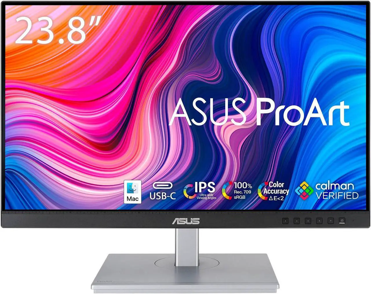 Alt view image 2 of 7 - ASUS ProArt Display PA247CV 24" Adaptive-Sync Monitor, IPS FHD (1920x1080), Anti-Glare Screen, 75Hz Refresh Rate, VESA Compatible, Ideal for Home & Business Use, Black/Silver (2024 Latest Model)
