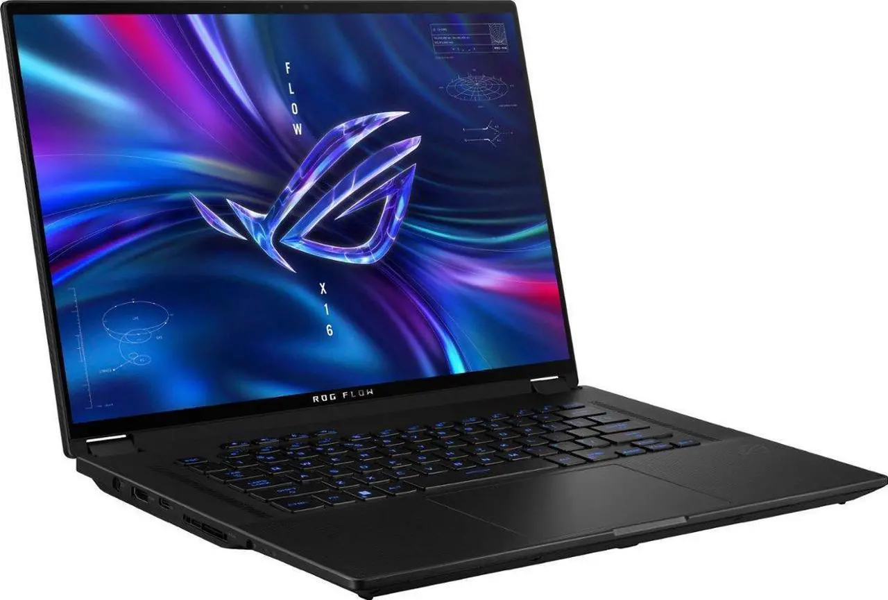 Alt view image 2 of 7 - ASUS ROG Flow X16 Gaming & Entertainment Laptop (Intel i9-13900H 14-Core, 16GB DDR5 5200MHz RAM, 2x512GB PCIe SSD (1TB), GeForce RTX 4060, 16.0" 240 Hz Touch Win 11 Home) Refurbished