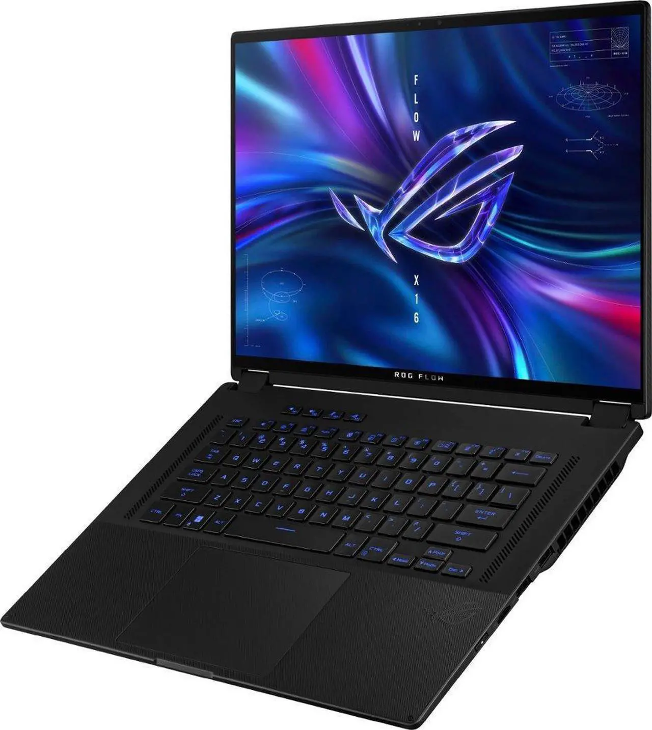 Alt view image 7 of 7 - ASUS ROG Flow X16 Gaming & Entertainment Laptop (Intel i9-13900H 14-Core, 16GB DDR5 5200MHz RAM, 2x512GB PCIe SSD (1TB), GeForce RTX 4060, 16.0" 240 Hz Touch Win 11 Home) Refurbished