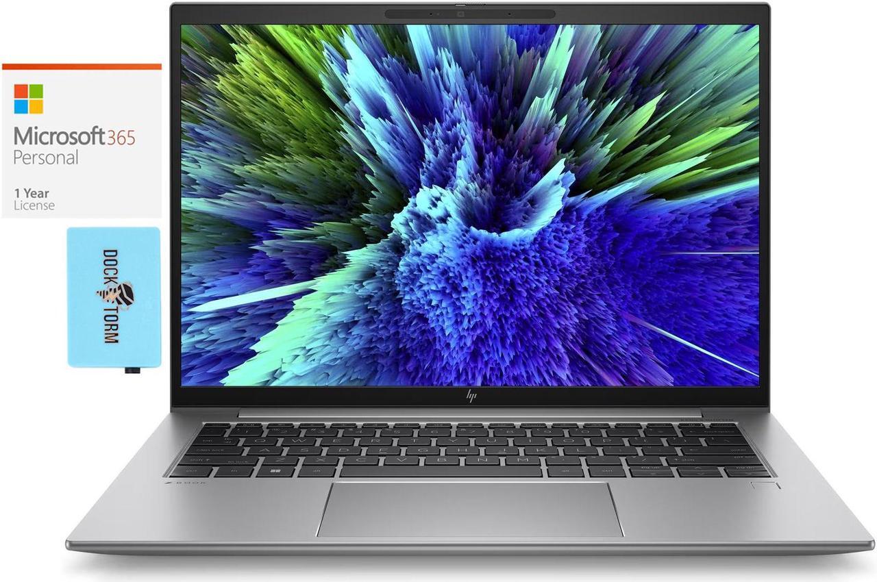 Main image of HP ZBook Firefly G10 Workstation Laptop (Intel i7-1355U 10-Core, 14.0" 60 Hz Wide UXGA (1920x1200), Nvidia RTX A500, 64GB DDR5 5200MHz RAM, Win 11 Pro) with Microsoft 365 Personal , Dockztorm Hub