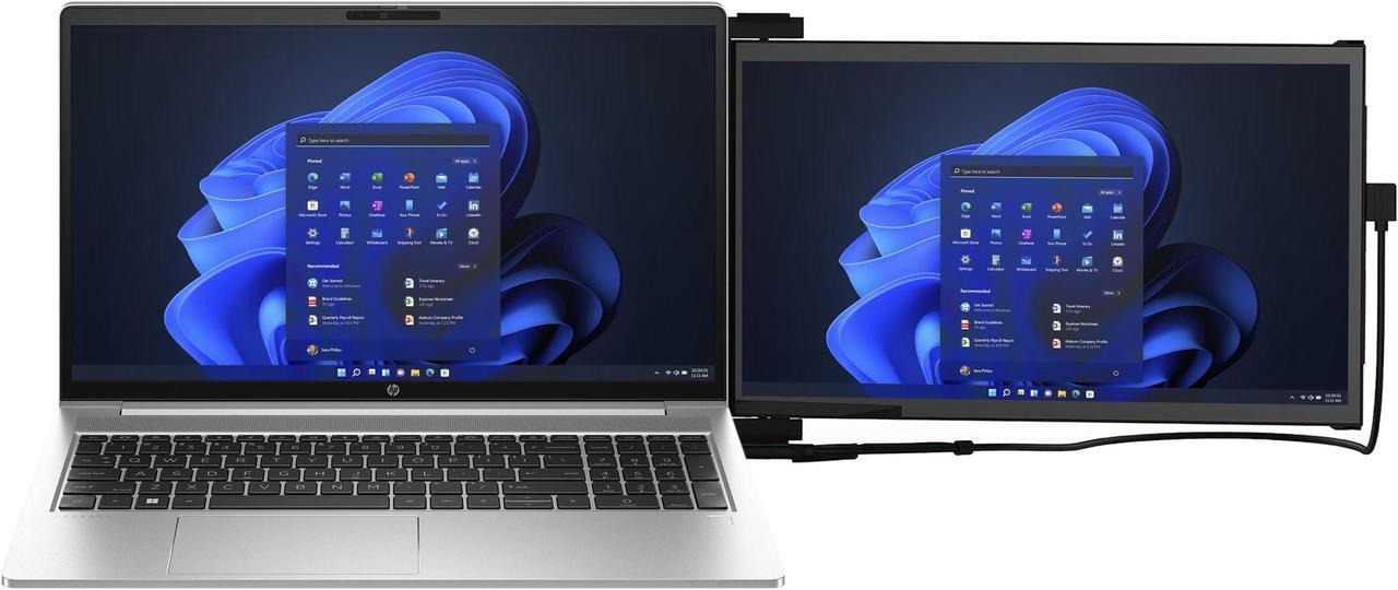 Alt view image 3 of 7 - HP ProBook 455 G10 Home & Business Laptop (AMD Ryzen 7 7730U 8-Core, 15.6" 60 Hz Full HD (1920x1080), AMD Radeon, 32GB RAM, 256GB PCIe SSD, Backlit KB, Wifi, Win 11 Pro) with Duex Max DS Monitor