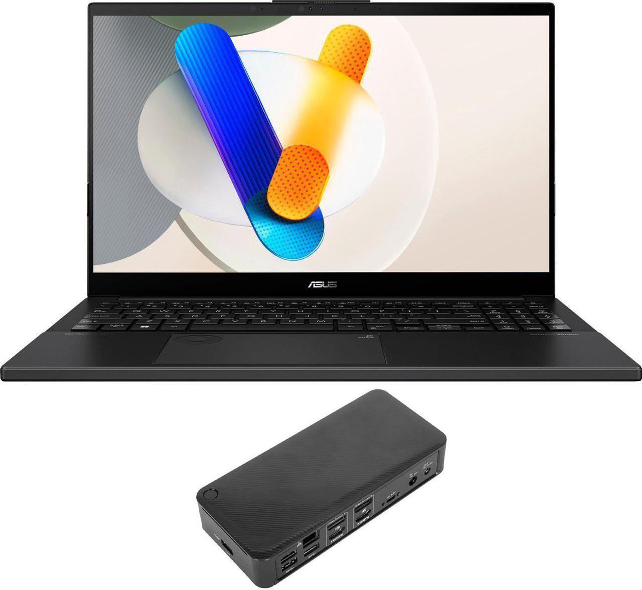 Main image of ASUS Vivobook Pro 15 Home & Business Laptop (Intel Ultra 9-185H 16-Core, 15.6" 60 Hz Full HD (1920x1080), GeForce RTX 3050, 24GB RAM, 2TB SSD, Backlit KB, Wifi, Win 11 Home) with USB-C Dock