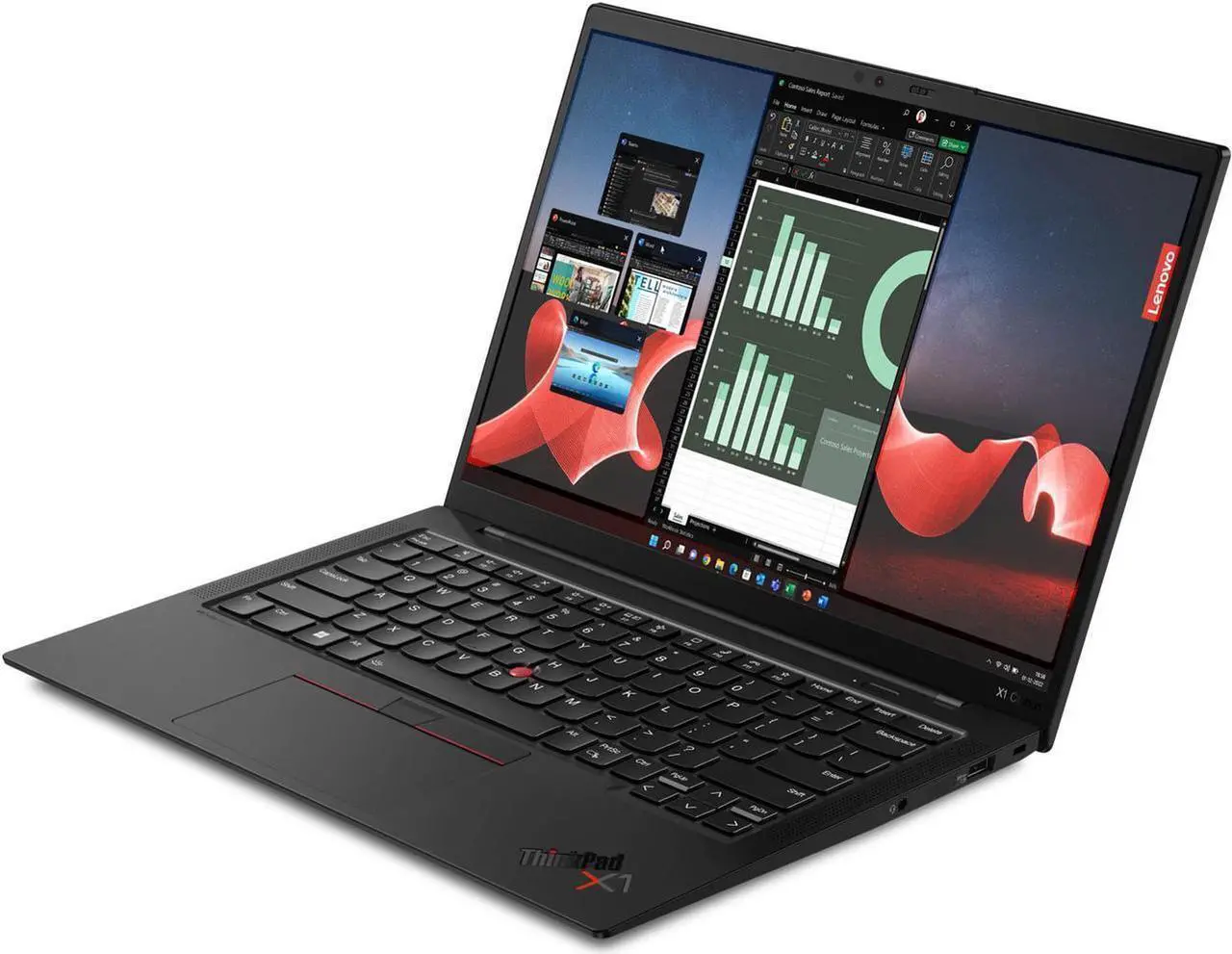 Alt view image 3 of 7 - Lenovo ThinkPad X1 Carbon Gen 11 Home & Business Laptop (Intel i7-1365U 10-Core, 32GB LPDDR5 6000MHz RAM, 1TB PCIe SSD, Intel Iris Xe, 14.0" 60 Hz Wide UXGA (1920x1200), Fingerprint, Win 11 Pro)