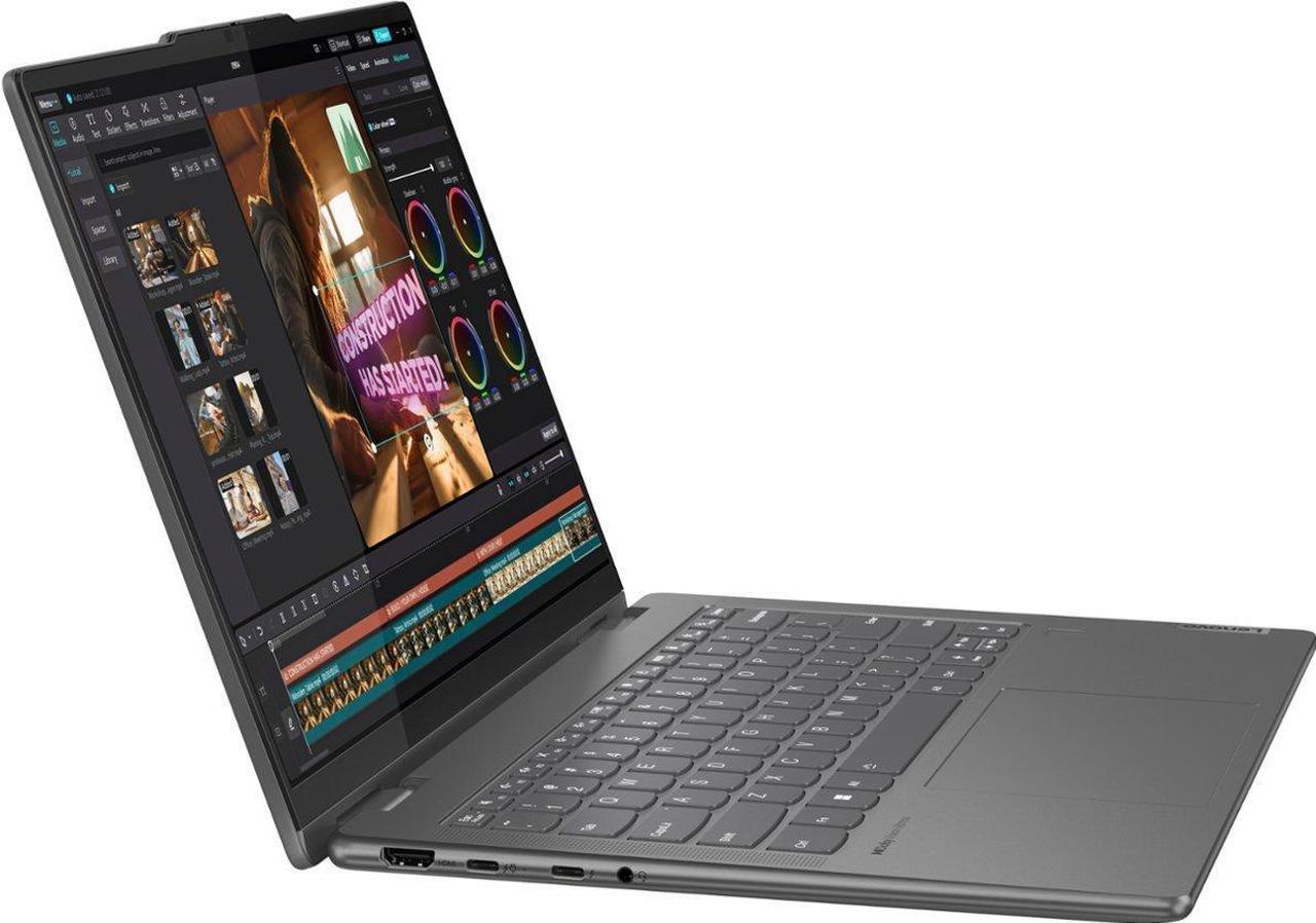 Alt view image 3 of 7 - Lenovo Yoga 7i Home & Business 2-in-1 Laptop (Intel Ultra 7-155U 12-Core, 14.0" 60 Hz Touch Wide UXGA (1920x1200), Intel Graphics, 16GB LPDDR5X 7466MHz RAM, 1TB SSD, Win 11 Home) with USB-C Dock